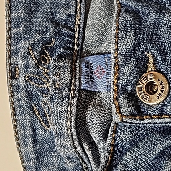 Silver Jeans Matrix Denim Pant Flare Low-Rise Medium Wash Stretch Canada Blue 29 - Picture 8 of 14